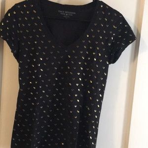 True Religion logo v-neck tee